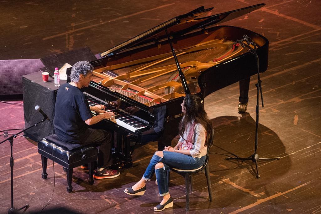 Naina on stage with jazz legend Chick Corea